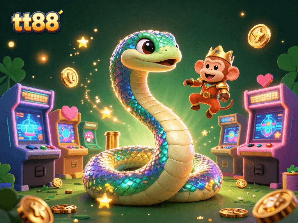 Experience vibrant gaming with tt88's playful characters and dynamic casino elements.