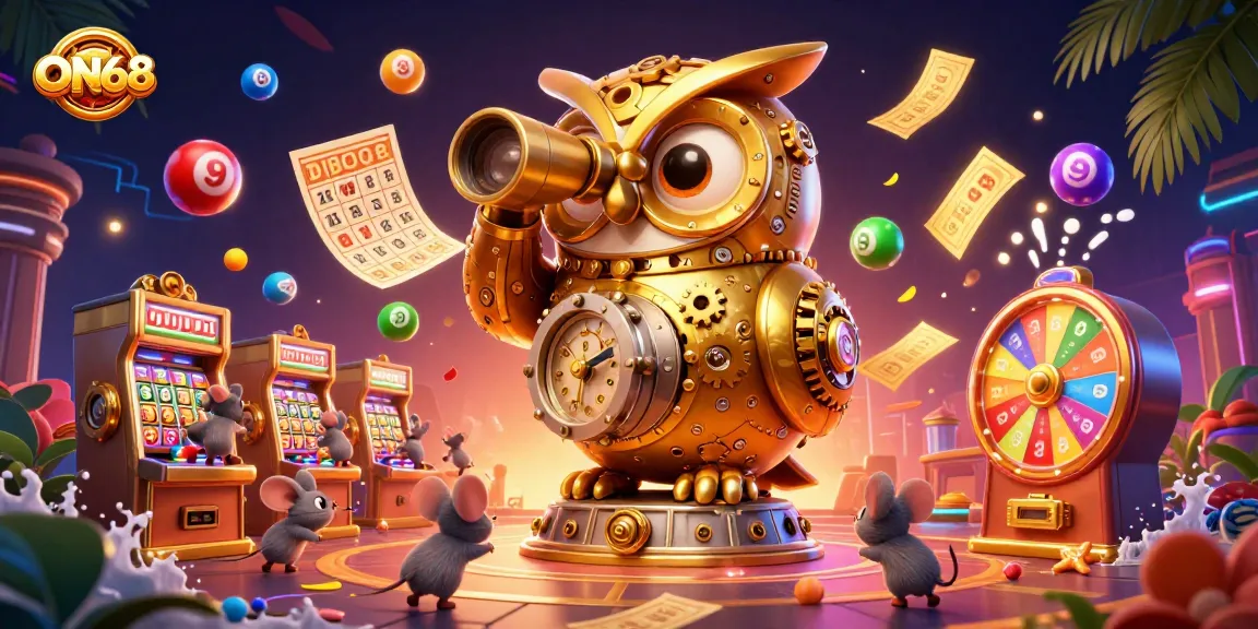 Experience thrilling wins at ON68 with a vibrant casino atmosphere and engaging characters.