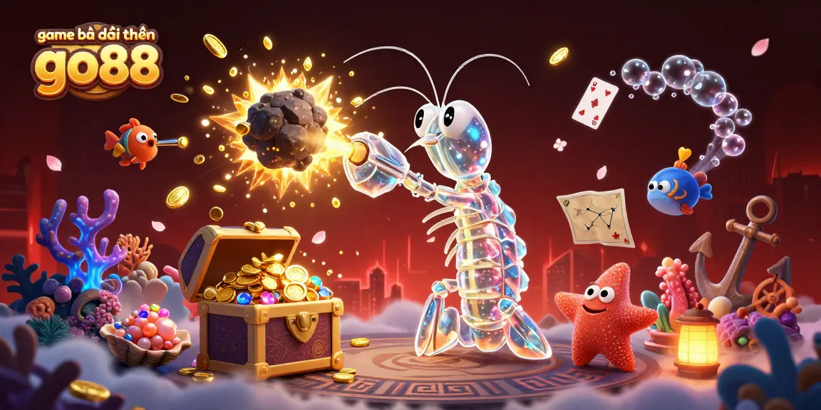 Engage in thrilling gameplay with game bài đổi thưởng go88 amidst explosive treasures and vibrant underwater elements.