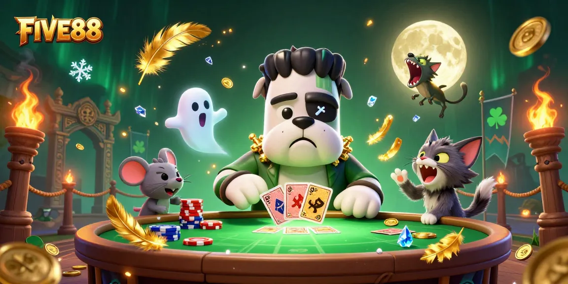 Experience FIVE88's thrilling casino action with lively characters and immersive 3D visuals.