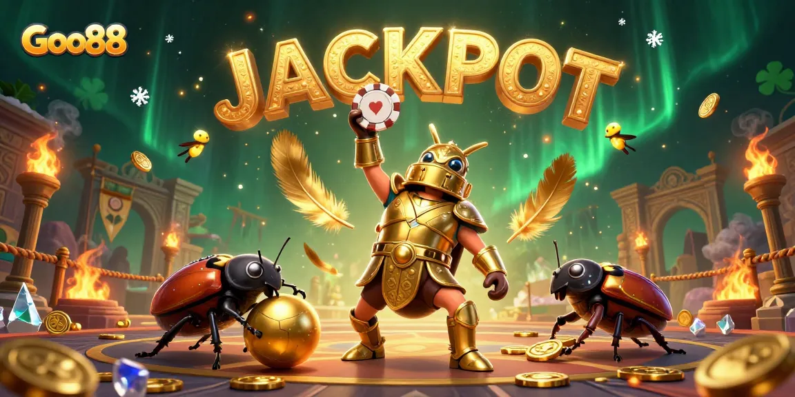 Play and win with Goo88 at the exciting virtual casino, highlighted by vibrant characters and rich elements.