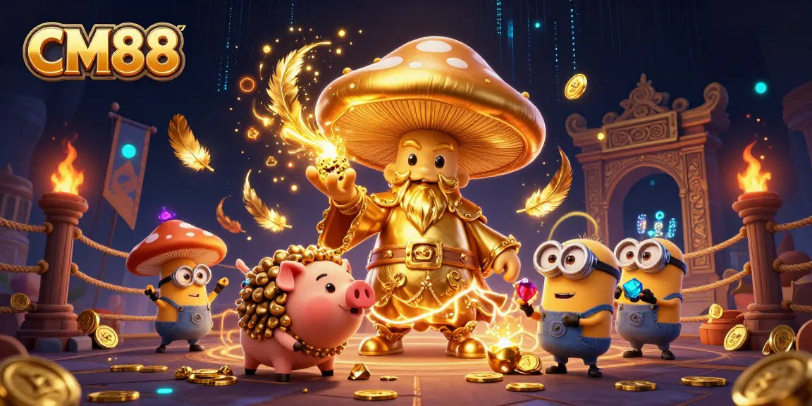 Engage in exhilarating gameplay with CM88, featuring vivid treasure-hunting wizards and colorful magical elements.