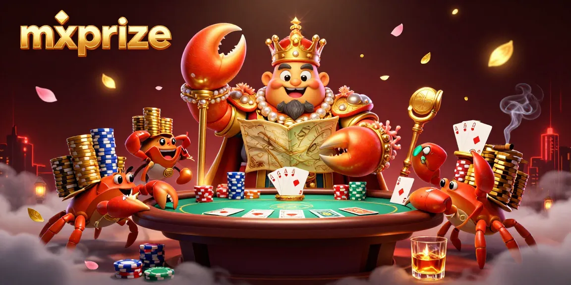 Experience the rich gameplay of mxprize with a golden crab emperor in a lively casino scene