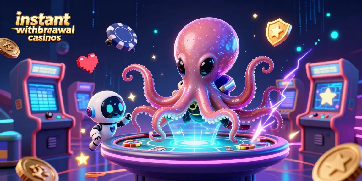 Engage with instant withdrawal casinos featuring a holographic poker table operated by an alien octopus.