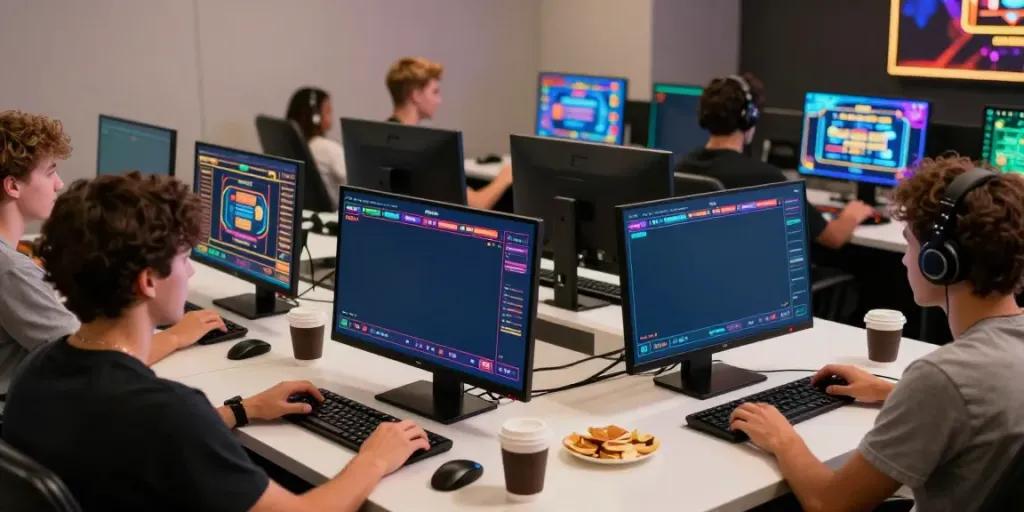 Players experiencing da88 online gaming with dynamic interfaces and cozy ambiance.