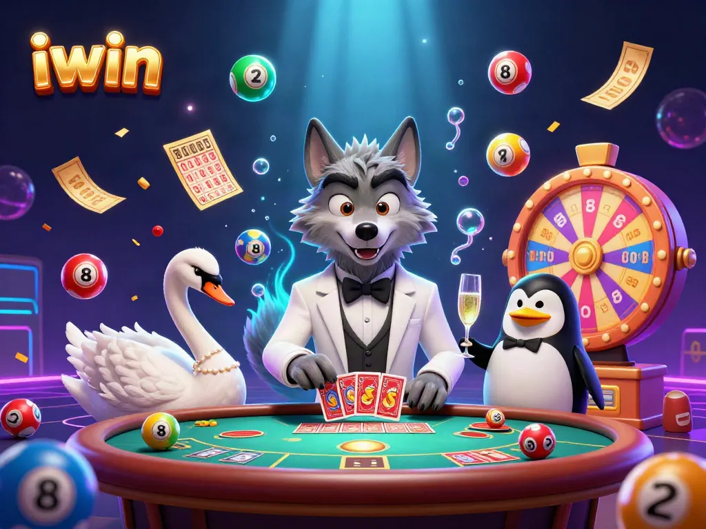 Engage with iwin's dynamic gaming experience featuring lively characters and exciting lottery elements.