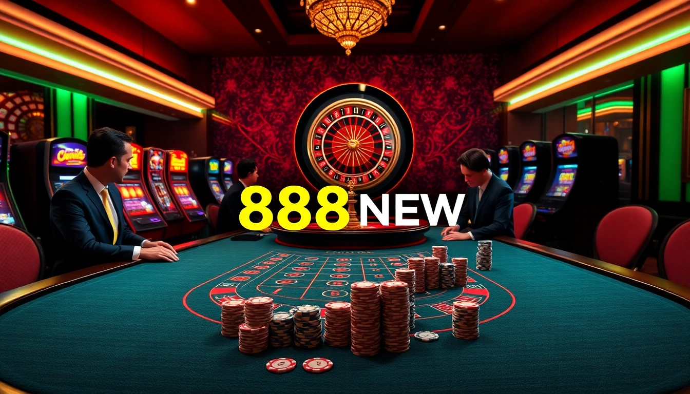 Experience the thrill of winning at 888NEW with exciting card games and vibrant casino visuals.