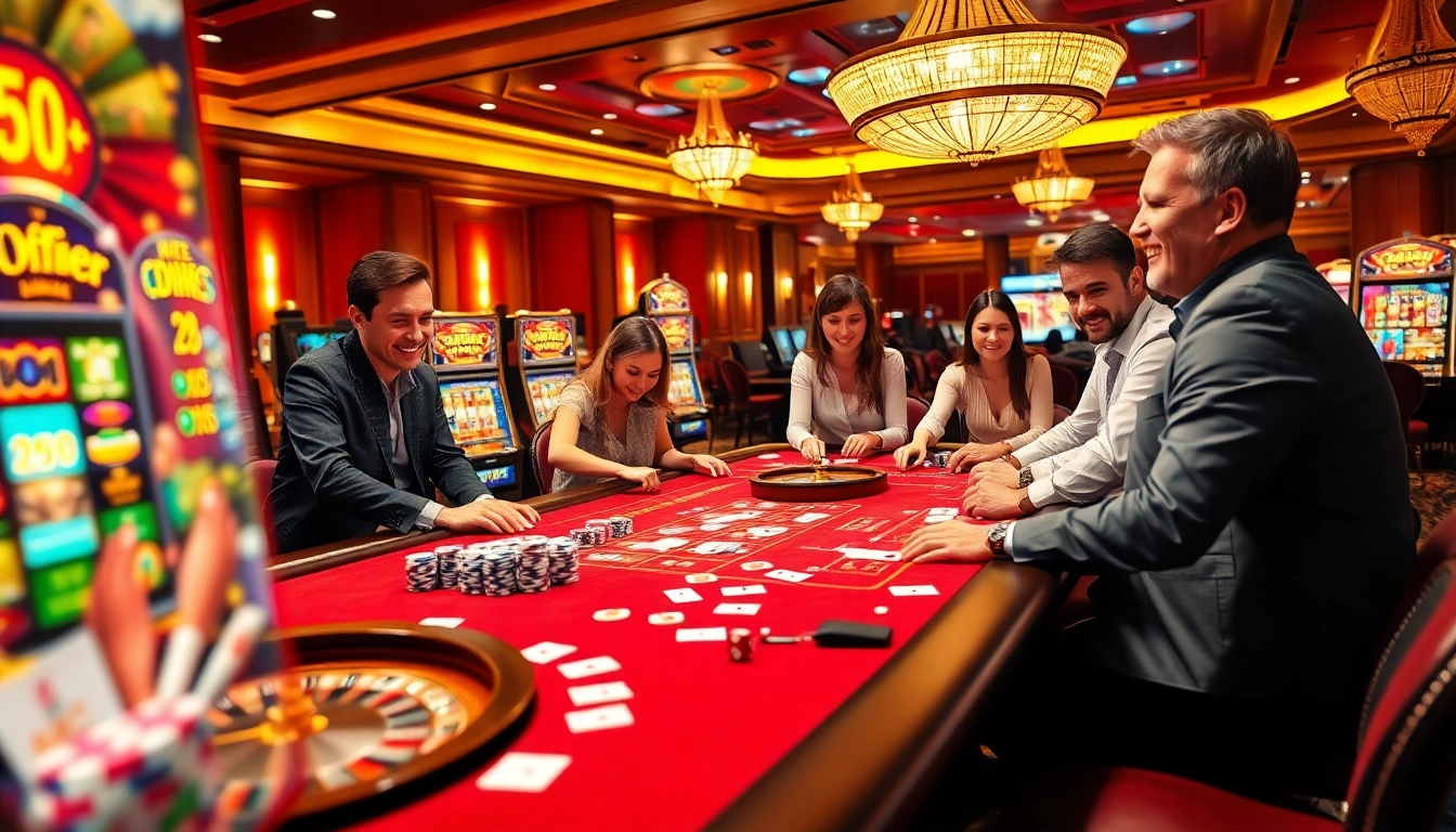 Winning at 65A casino with professional dealers and vibrant gaming tables.