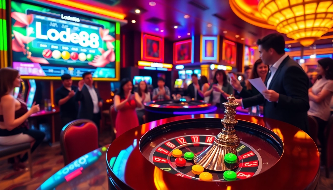 Experience the thrill at Lode88's vibrant online casino, where roulette and slot machines showcase big wins.