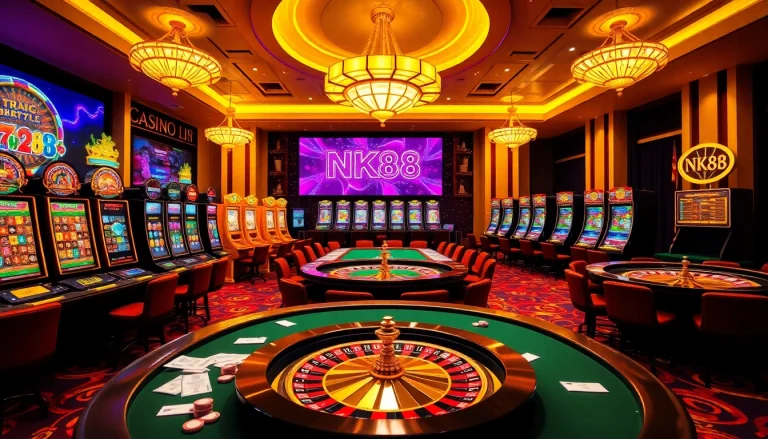 Experience the thrilling atmosphere of Trang chủ NK88 with vibrant casino games and options.