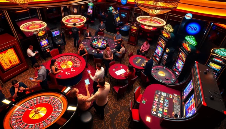 Players enjoying exciting games at 789club's vibrant casino environment.