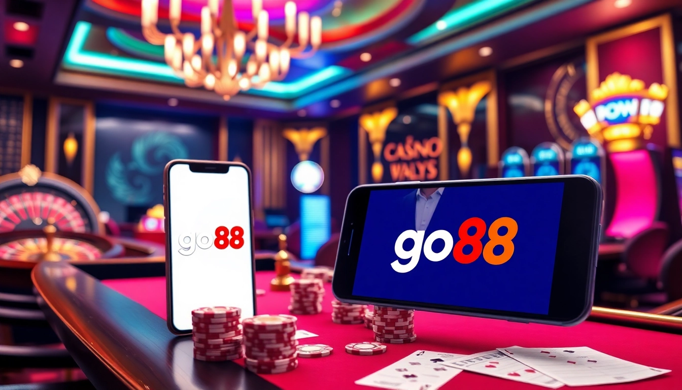 Experience thrilling moments while playing with the tải go88 app in a luxurious casino setting featuring engaging table games and vibrant visuals.