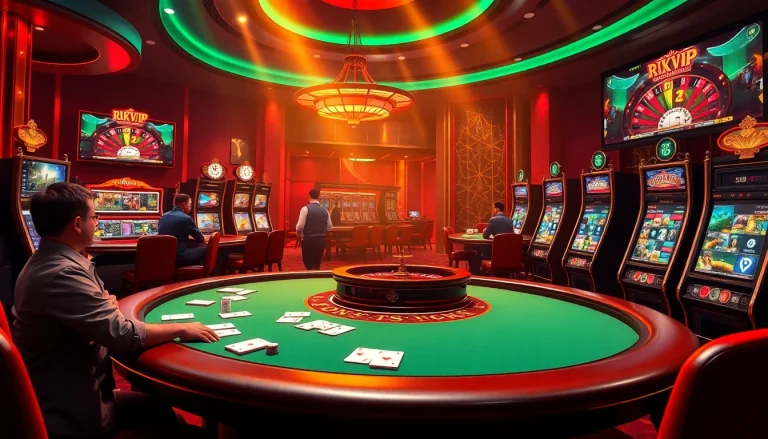 Engaging players enjoy a thrilling game of rikvip at a vibrant online casino.